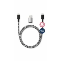 Q8 Cable -  USB C to C Quicksilver 1M + USB C to USB A Converter